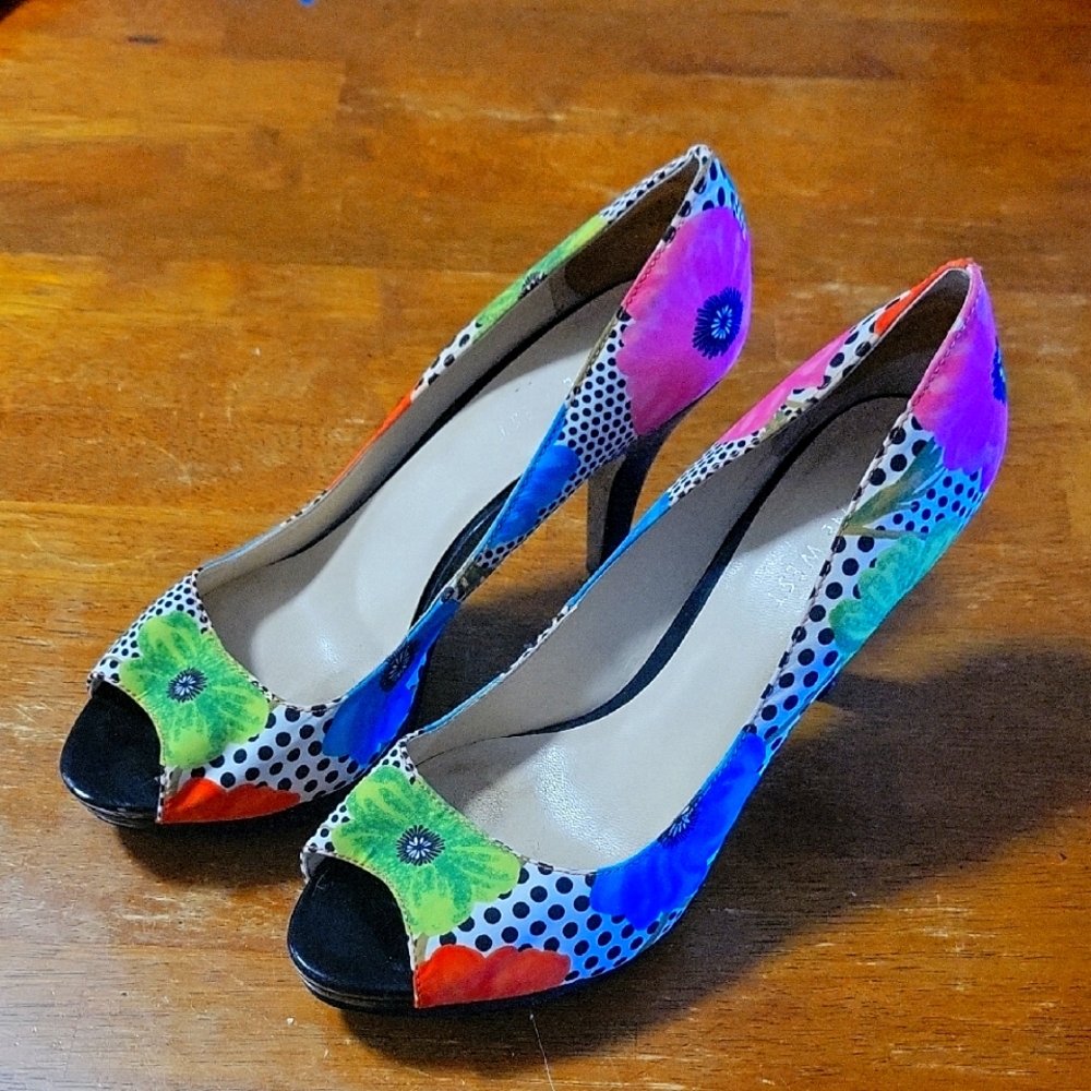 Colorful Floral Women's Heels